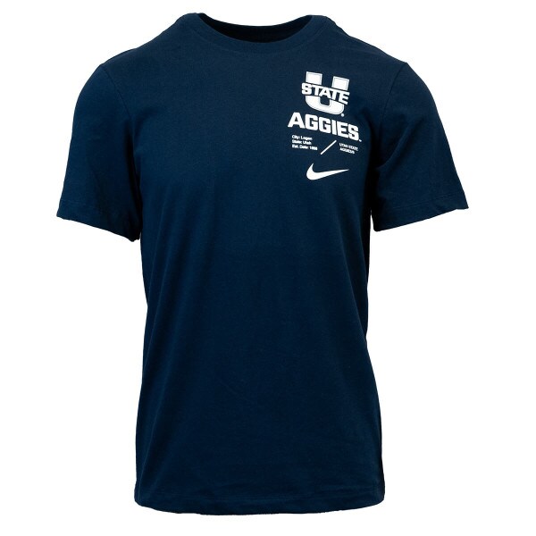 Nike Dri-Fit U-State Logan Utah 1888 Aggies Navy Short-Sleeve T-Shirt